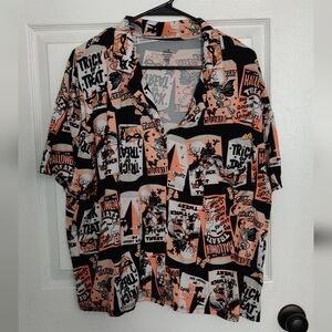 Halloween-themed Women's Button-up Shirt